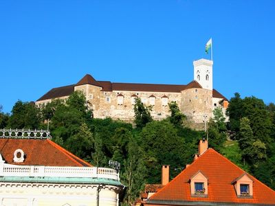 View on Ljubljana castle Slovenia Europe