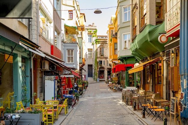 Street view in Balat district in Istanbul