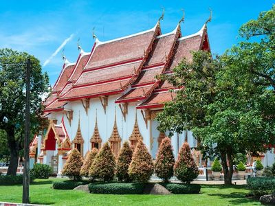 The temple complex of Wat Chalong in Phuket, Thailand