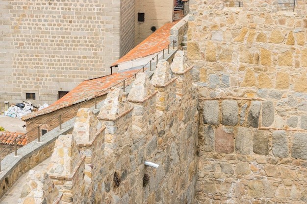 Patrimony, Walls of the city of Avila in Castilla y León, Spain. Fortified medieval city