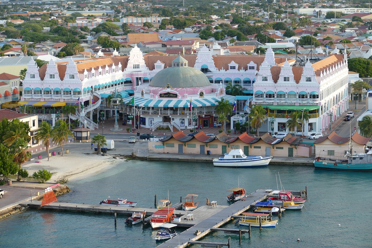aruba, oranjestad, caribbean, nature, antilles, dutch, netherlands, tourism, cruise, panorama, outlook, city, historical, sea