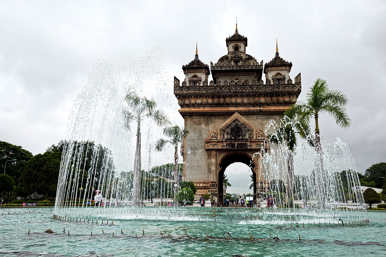 laos, vientiane, monument, fountain, patuxai, laos, laos, laos, laos, laos, vientiane, vientiane, vientiane, vientiane