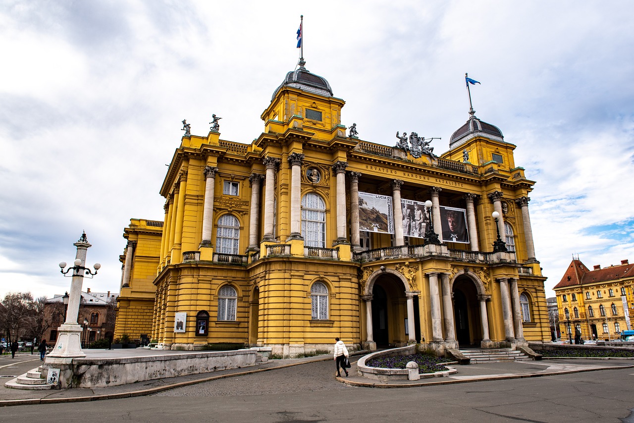 hnk zagreb, zagreb, croatia, opera, hnk, theater, building, architecture, culture, baroque, yellow, classic, brown theater, zagreb, zagreb, zagreb, zagreb, zagreb