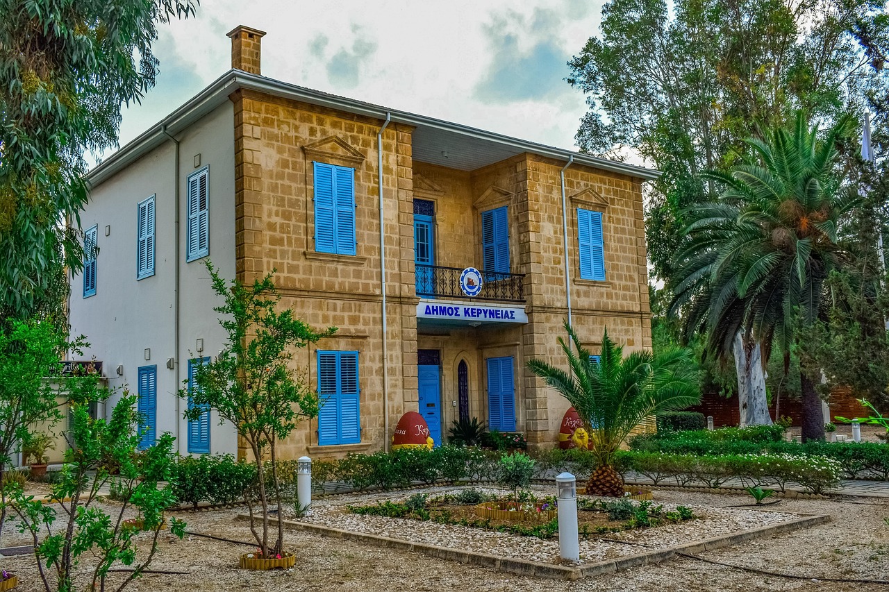 architecture, house, building, kyrenia city hall, lefkosia, nicosia, cyprus