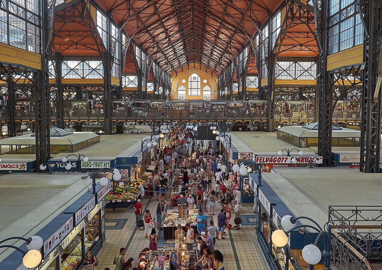 market hall, budapest, hungary, historically, food, fruit, vegetables, covered, nagycsarnok, vasarcsarnok, historical, central, budapest, budapest, budapest, budapest, budapest