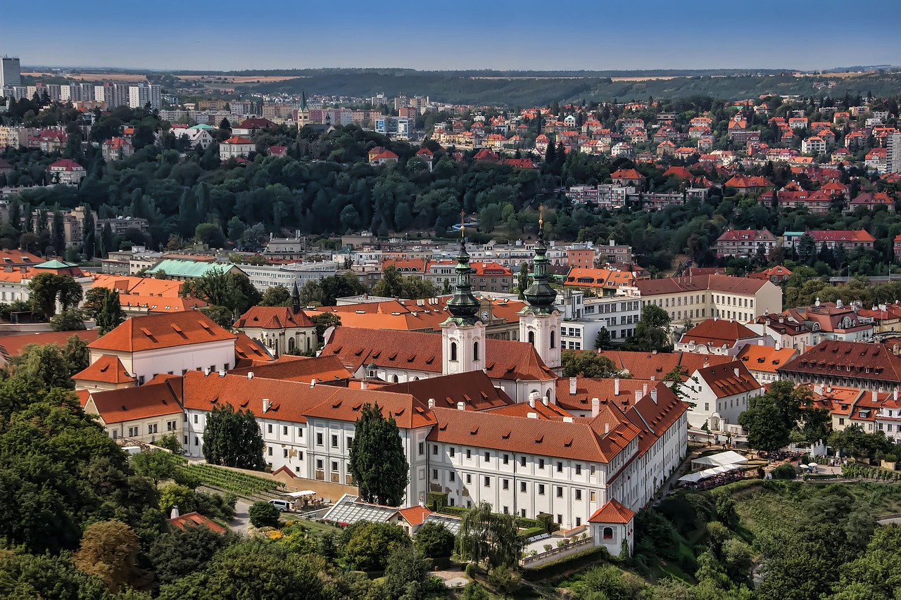prague, strahovský monastery, czechia, view, historically