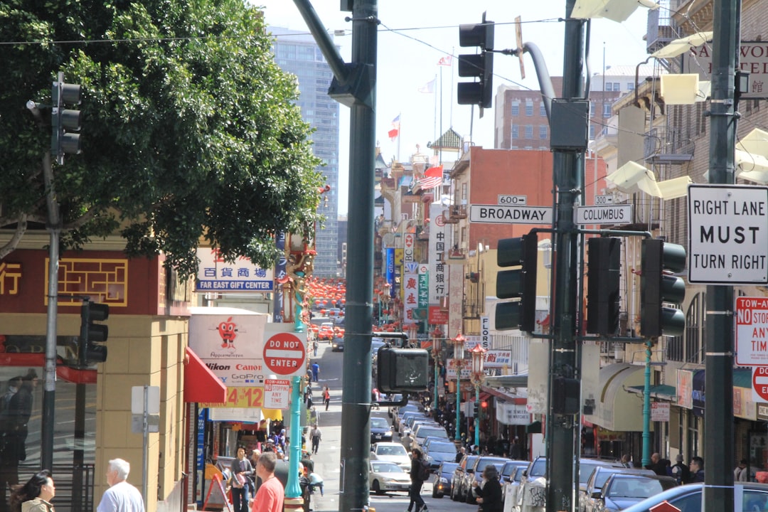 A busy city street filled with lots of traffic