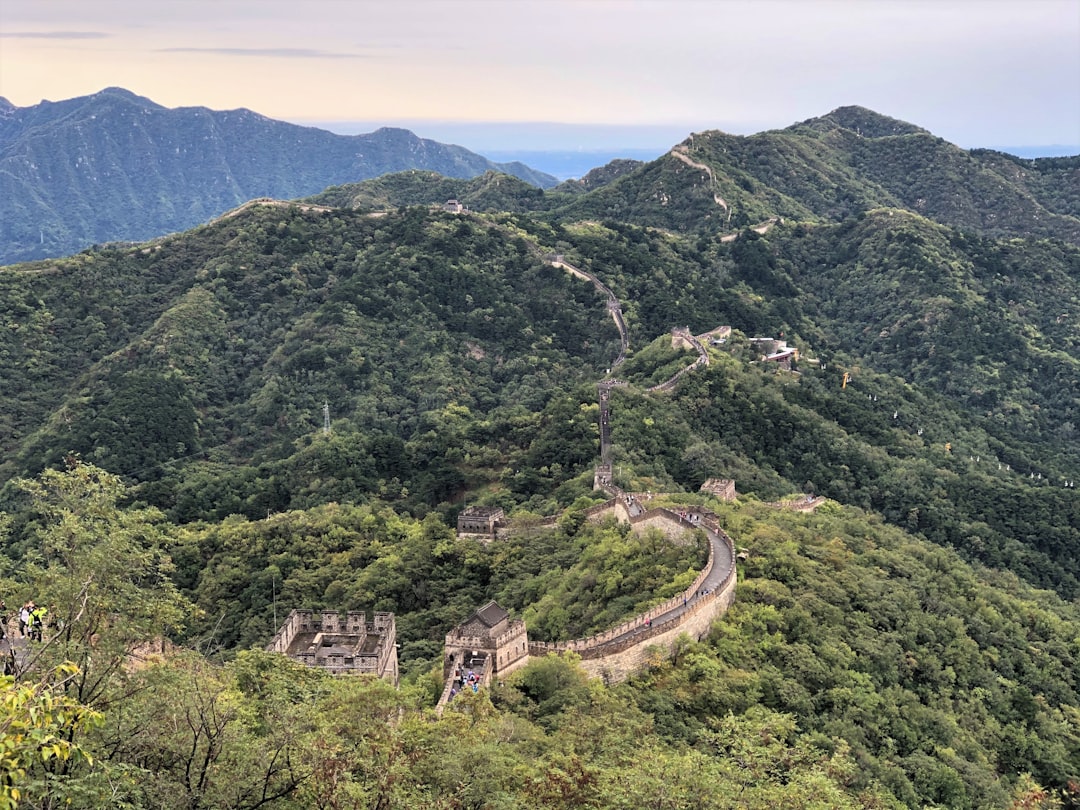 a view of the great wall of china