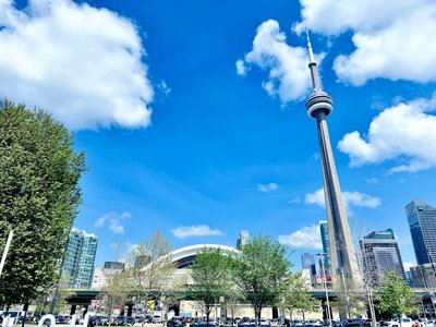 A view of the cn tower in toronto, canada