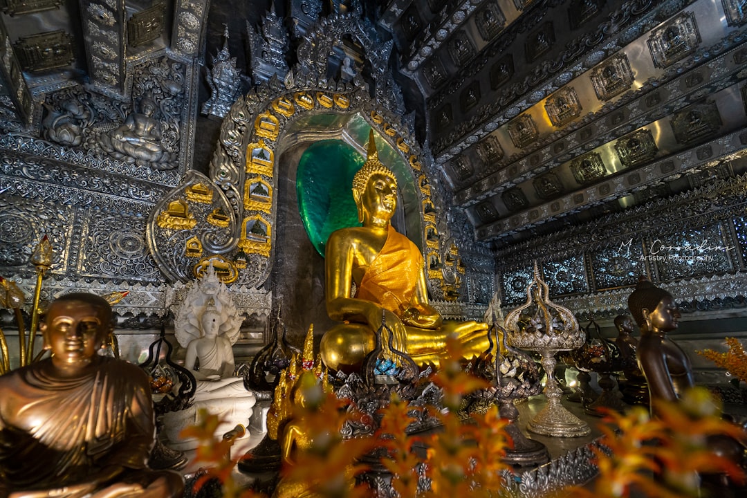 a group of statues in a room