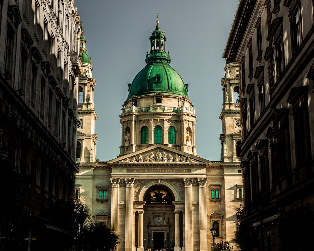 green and white dome building