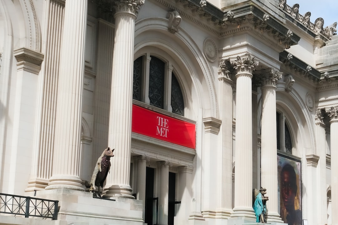 The metropolitan museum of art entrance with statues.