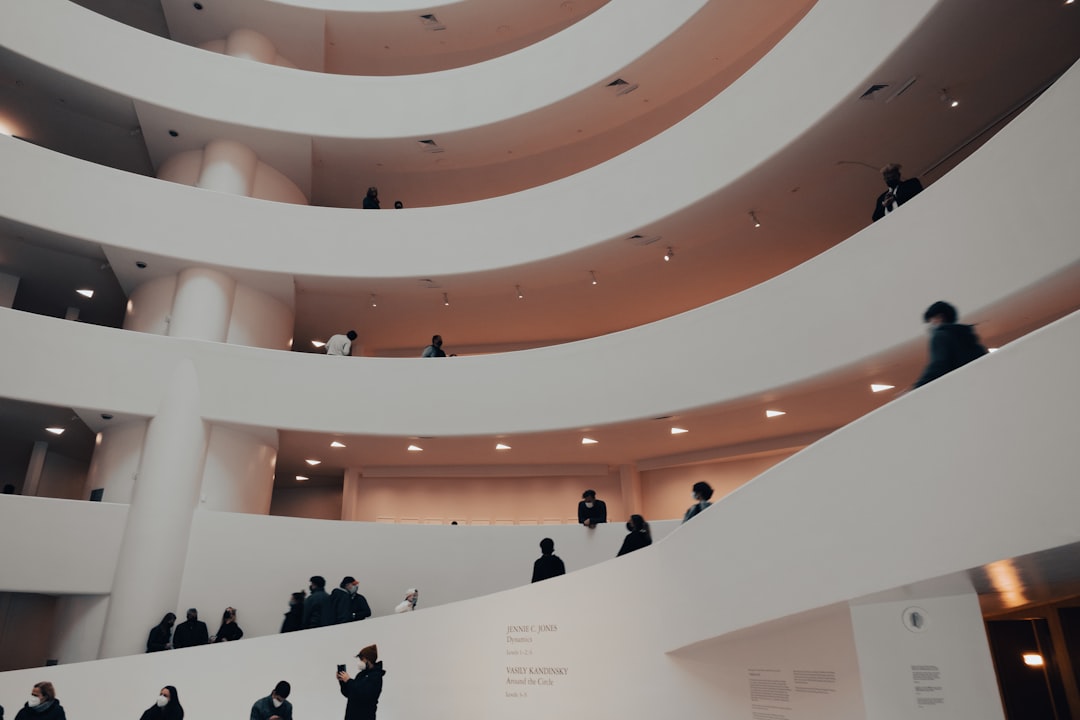 a group of people in Solomon R. Guggenheim Museum