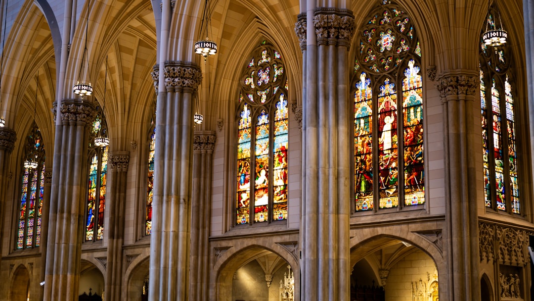 a large cathedral filled with lots of stained glass windows