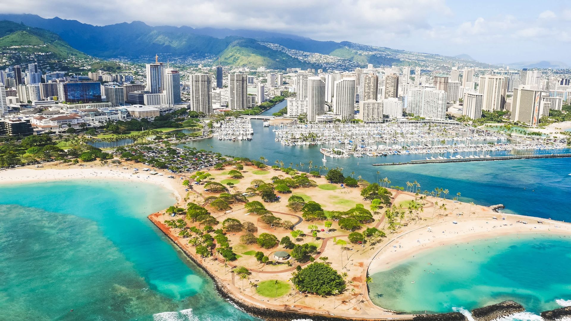 Beautiful view of Honolulu