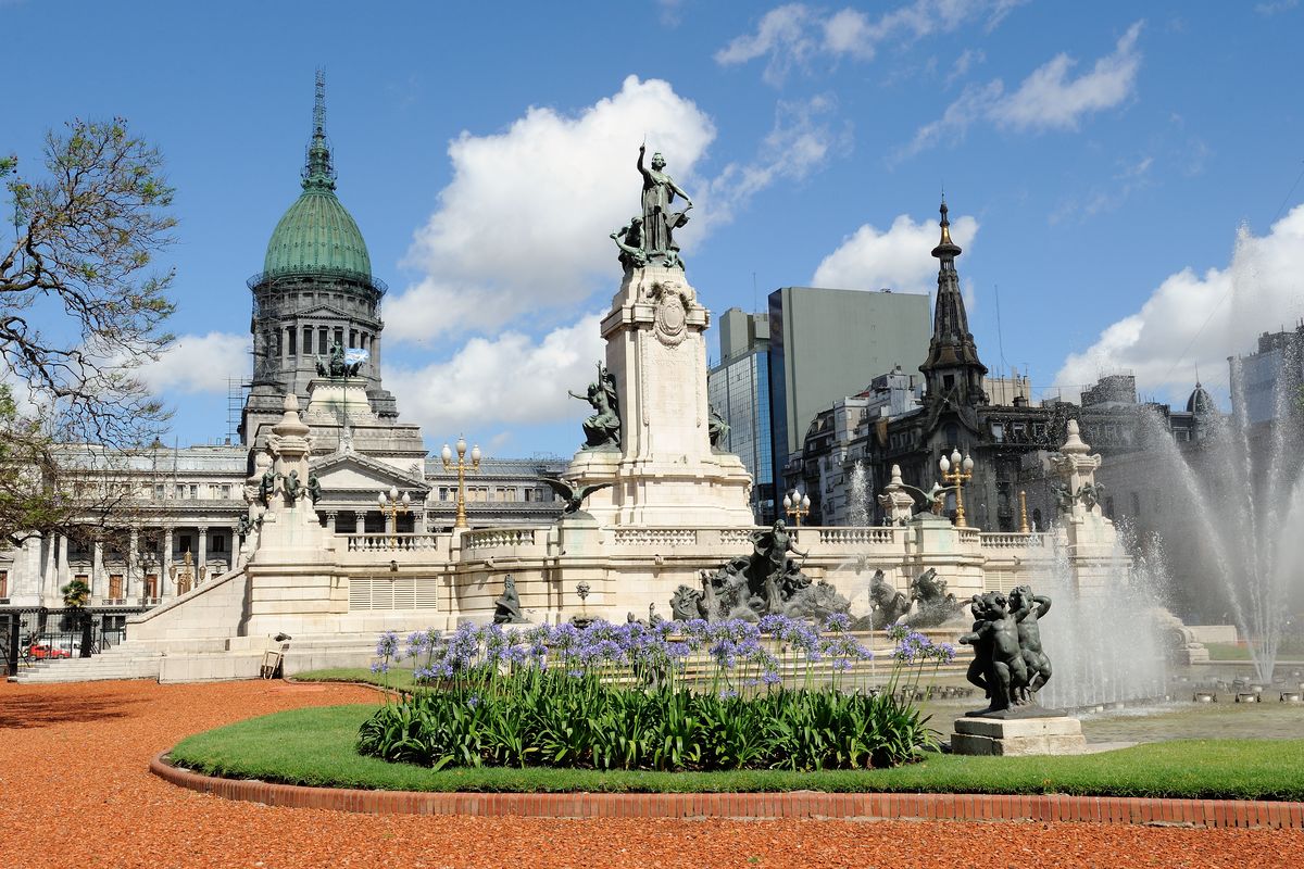 Beautiful view of Plaza del Congreso