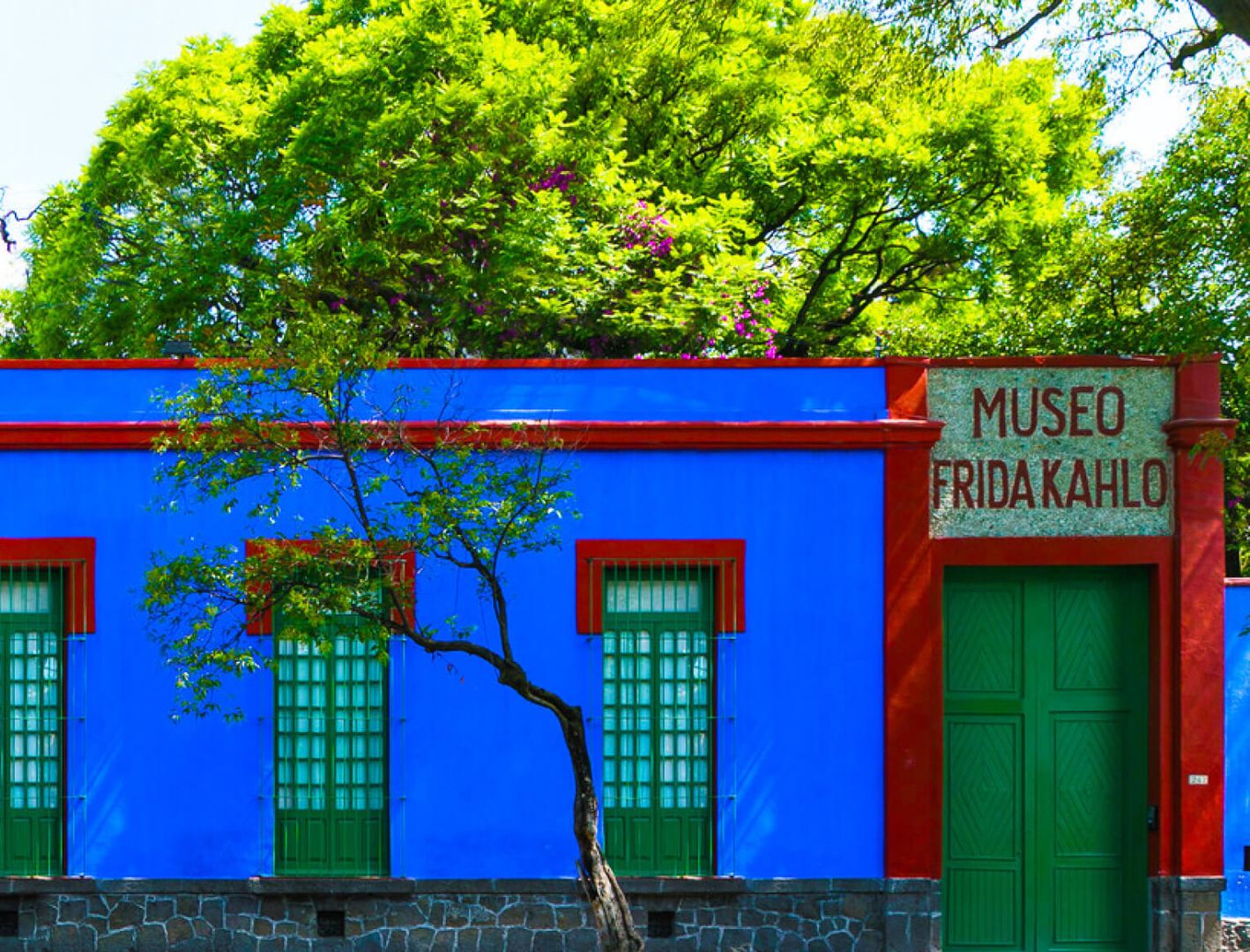 Beautiful view of Frida Kahlo Museum