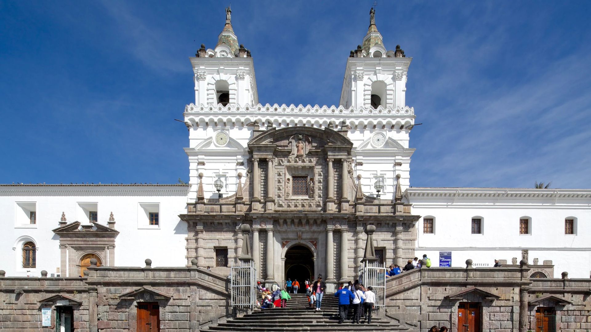 Beautiful view of Basilica and Convent of San Francisco