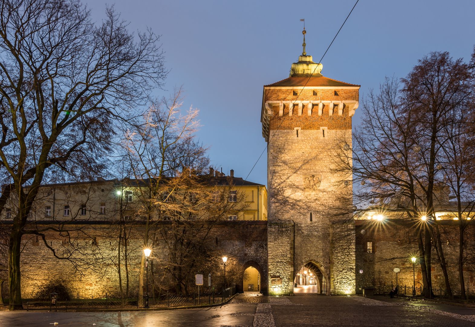 t. Florian’s Gate, iconic medieval entrance guarding Kraków’s historic Old Town.