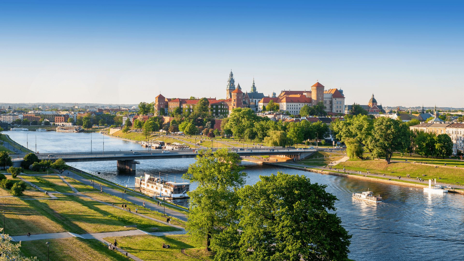 Vistula Boulevards, scenic riverside promenades perfect for relaxing walks and views.