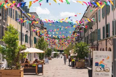 Carouge, charming bohemian district known for colorful streets, artisan shops, and cafés.