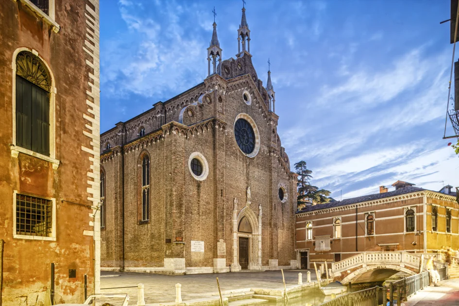 Beautiful view of Basilica S.Maria Gloriosa dei Frari