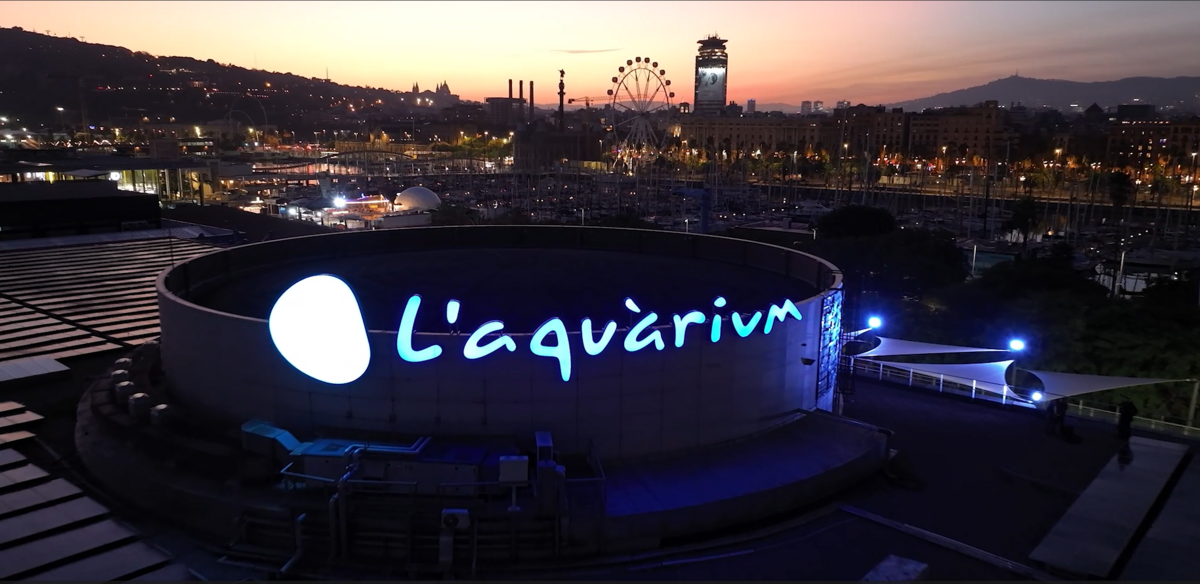 Beautiful view of L’Aquàrium de Barcelona