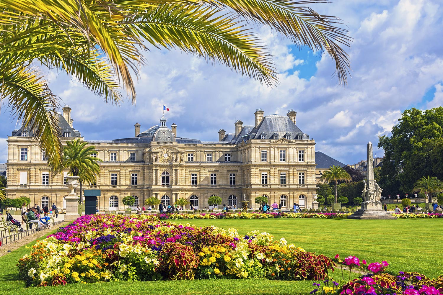 Luxembourg Gardens, a peaceful Parisian oasis filled with flowers and charm.