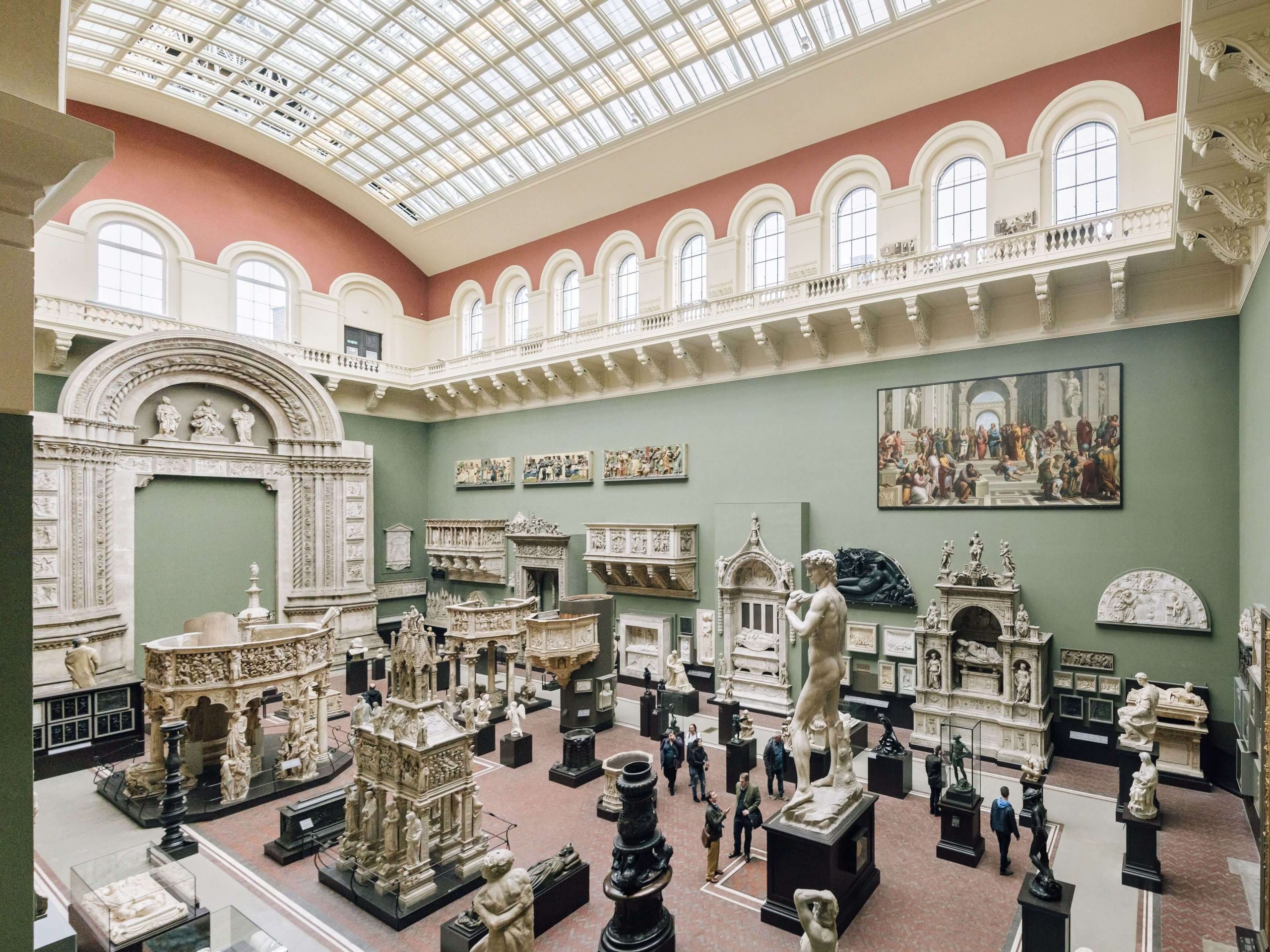 V&A Museum with grand galleries filled with historic and decorative treasures.