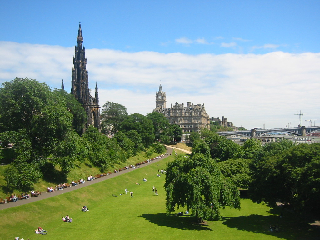 Beautiful view of Princes Street Gardens