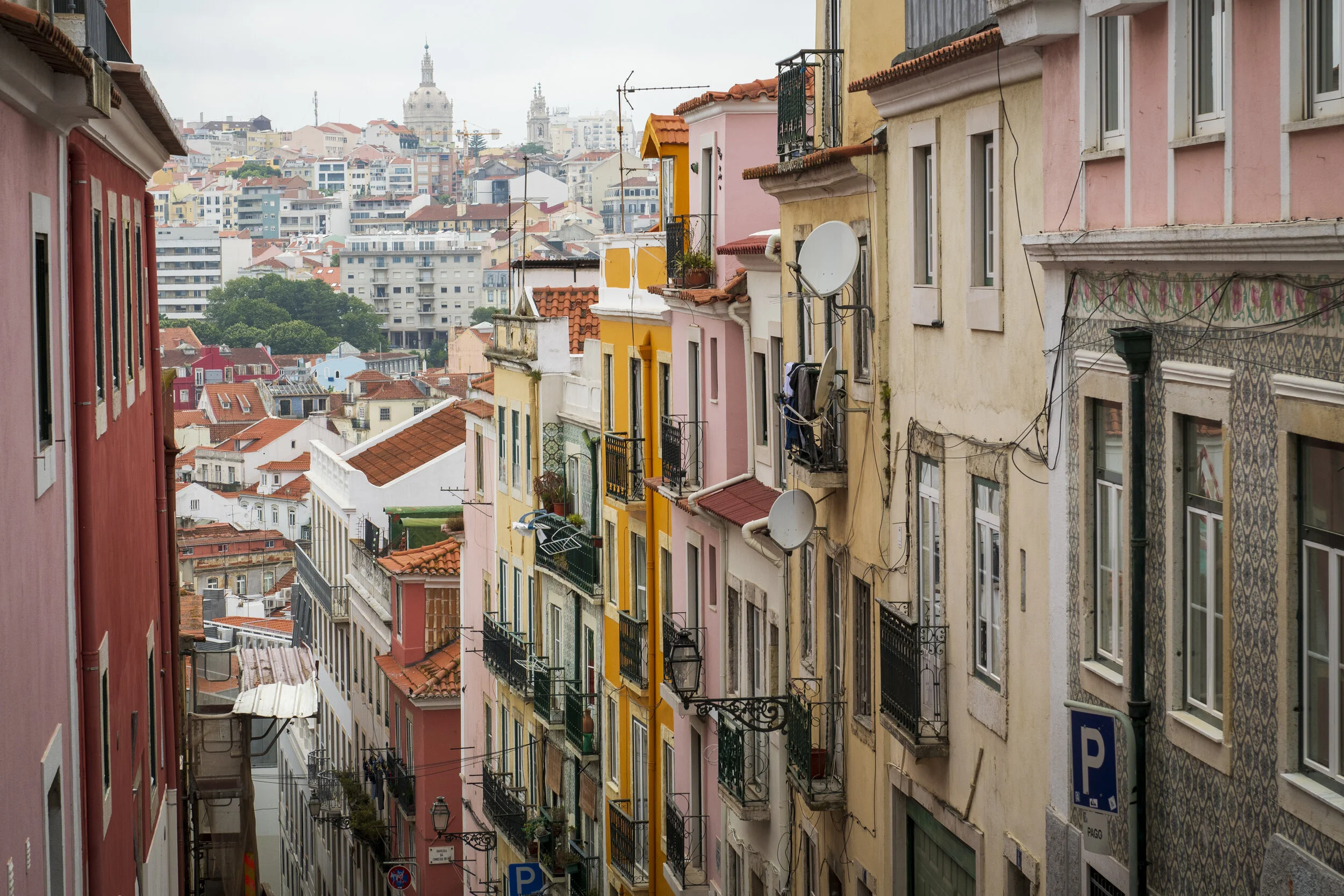 Bairro Alto, a lively Lisbon district with narrow streets and vibrant nightlife.