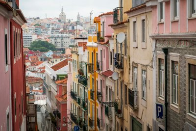 Bairro Alto, a lively Lisbon district with narrow streets and vibrant nightlife.