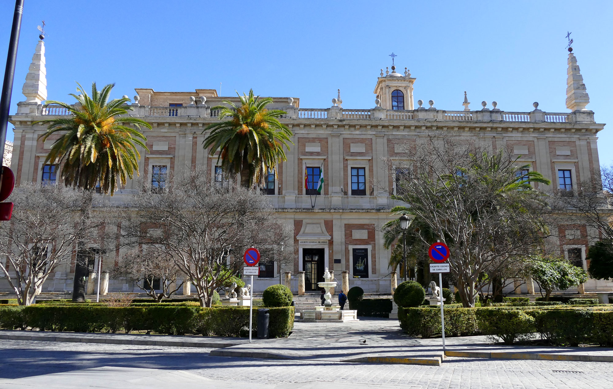 Archivo General de Indias, a historic Seville building housing priceless documents of Spain’s colonial empire.
