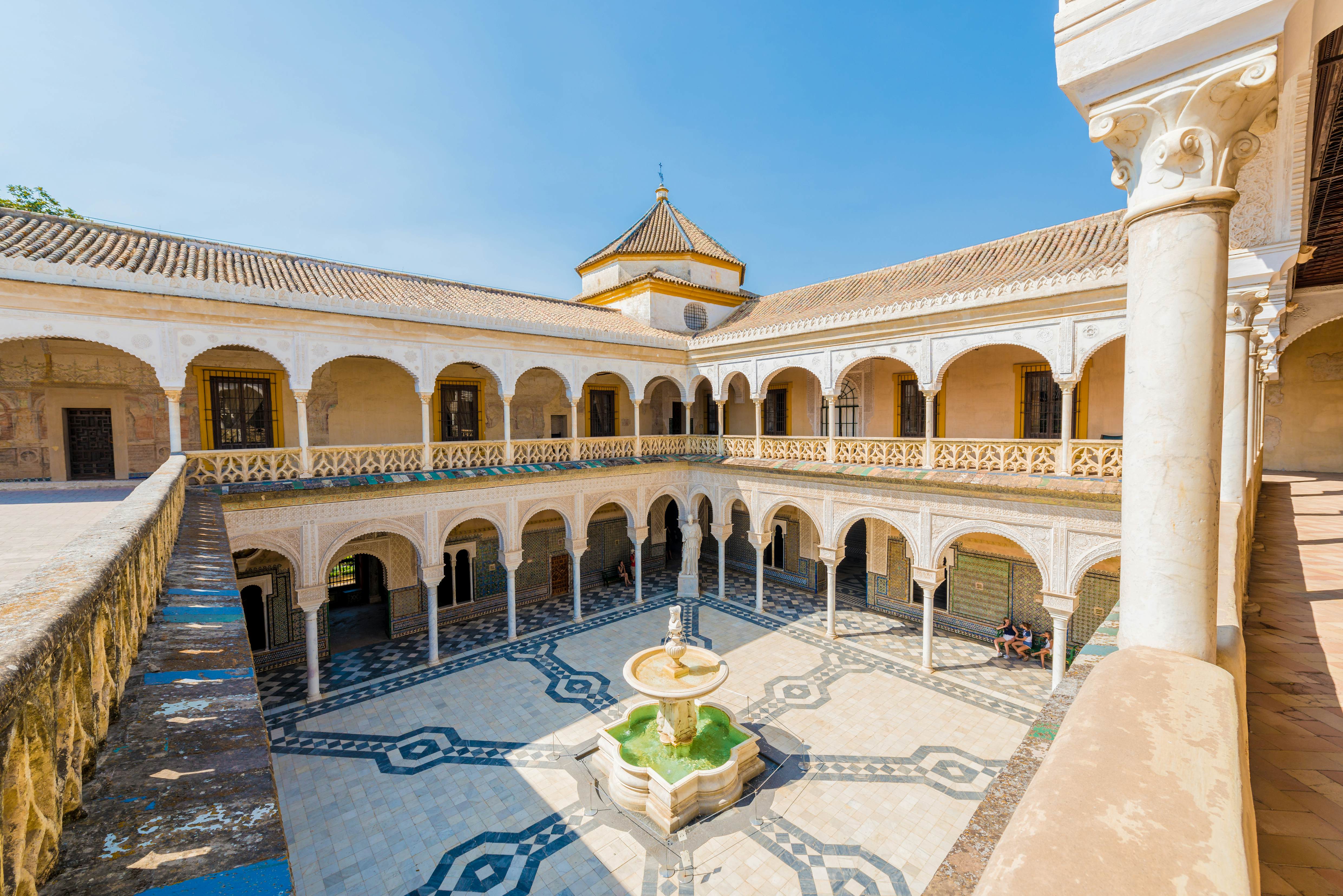 Casa de Pilatos, a stunning Andalusian palace blending Renaissance and Mudéjar architecture.